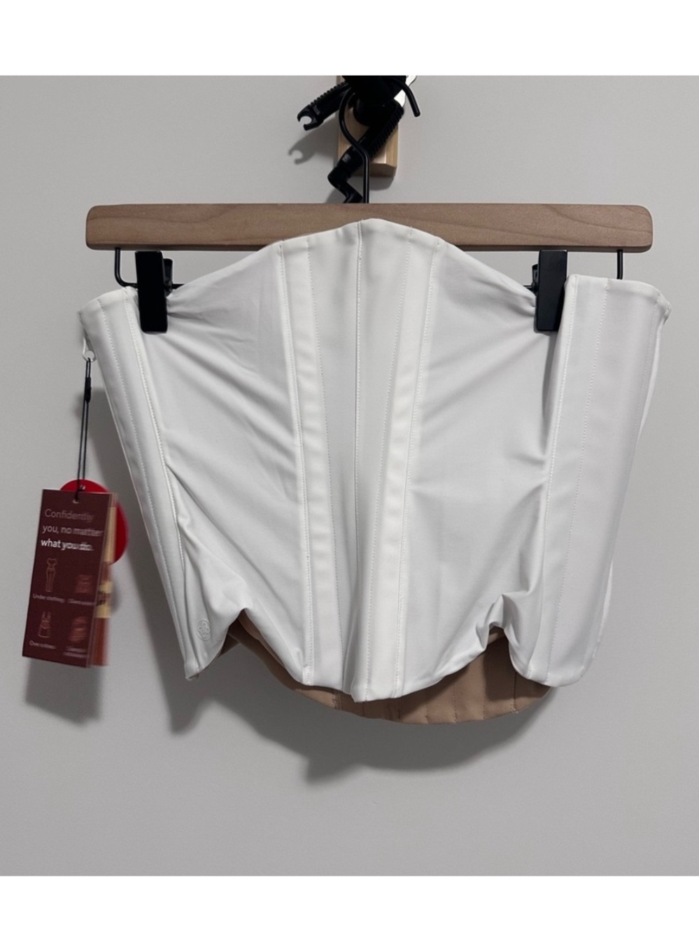 BRAND NEW HONEYLOVE WAISTHERO CINCHER / CORSET !! White Large L NWT Zipper Case